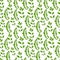 Spring flora botany leaves green spring seamless pattern