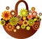 Spring flower basket