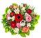 Spring flower bouquet green leaves decoration