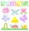 Spring Flower and Bug Set/eps