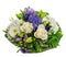 Spring flowers bouquet. Fresh hyacinth and roses