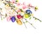 Spring flowers and easter eggs decoration