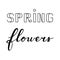 Spring flowers hand lettering. Vector inspirational lettering.