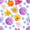 spring flowers seamless  pattern