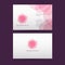 Spring flowers Spa logo. Logo with transparent pink petals. Business card.