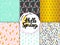 Spring Funky Seamless Patterns