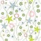 Spring Garden. Abstract flowers - seamless pattern