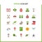 Spring and gardening. Glyph color icon set. Vector illustration