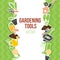 Spring Gardening Tools Set, Vector Illustration