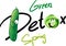 Spring Green Detox - funny vector design with cucumber and cabbage