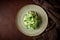 Spring, green salad, cucumber with apple, top view, close-up, no people, microselen radish, healthy eating, spring salad