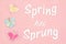 Spring has Sprung type message with a clock and butterflies and flower