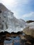 Spring ice on The white sea coast. The Island Of Yagry. Severodvinsk. The Arkhangelsk region