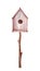 Spring illustration of isolated wooden birdhouses. Spring