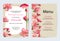 Spring invitations with blossom sakura, cherry flowers