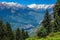 Spring in Kullu valley in Himalaya mountains. Himachal Pradesh, India