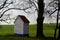 Spring landscape. Chapel in the landscape. Moravian Tuscany, south Moravia, Czech Republic, Europe.