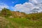 Spring landscape of a closed sand pit