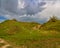 Spring landscape of a closed sand pit