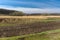 Spring landscape with flood-lands in Ukraine