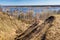 Spring landscape - flood in river valley