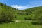 Spring landscape of Green Hills near village of Fotinovo in Rhodopes Mountain, Bulgaria