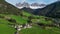 Spring landscape in Italian Dolomites Alps