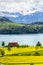 Spring landscape on the sides of Lake Lucerne