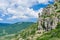 Spring landscape in Valley of Ghosts in Crimean mountains