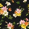 Spring Lily Flowers Background - Seamless Floral Pattern