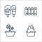 spring line icons. linear set. quality vector line set such as cupcake, flower, fence