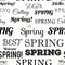 Spring modern typographic seamless pattern.