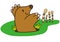 In the spring, a mole emerges from the ground and greets horsetail\\\'s family.