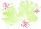 Spring mood. Watercolor vector colorful blobs