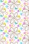 Spring motif decorative seamless pattern. Funny floral illustration in transparent pastel colors for Easter cards