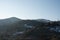 Spring mountains at sunrise. Forested mountains. Carpathians. Ukraine.