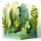 Spring Nature Papercut Diorama