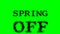 Spring Off smoke text effect green isolated background