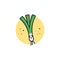 Spring Onion Vector Icon Illustration. Cute Vegetable. Flat Cartoon Style Suitable for Web Landing Page, Banner, Sticker,