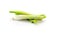 Spring onions on white background