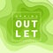 Spring outlet green papercut flyer template print