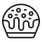Spring panettone icon outline vector. Cake bread
