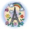 Spring Paris Card with Eiffel tower
