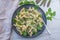 Spring pasta with asparagus and wild garlic