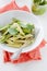 Spring pasta with green peas