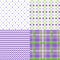 Spring Patterns Chevron Plaid Green Purple