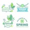 Spring Retro Vintage Vector Label