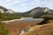 Spring rocky mountains and lake