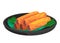 Spring roll lumpia fried appetizer in plate asian food graphic illustration
