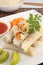 Spring rolls with sweet and sour sauce